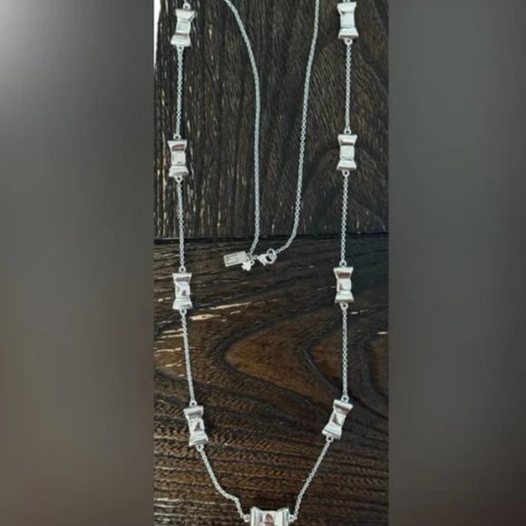 Kate Spade Silver Take A Bow Scatter Long Necklace - Picture 4 of 4
